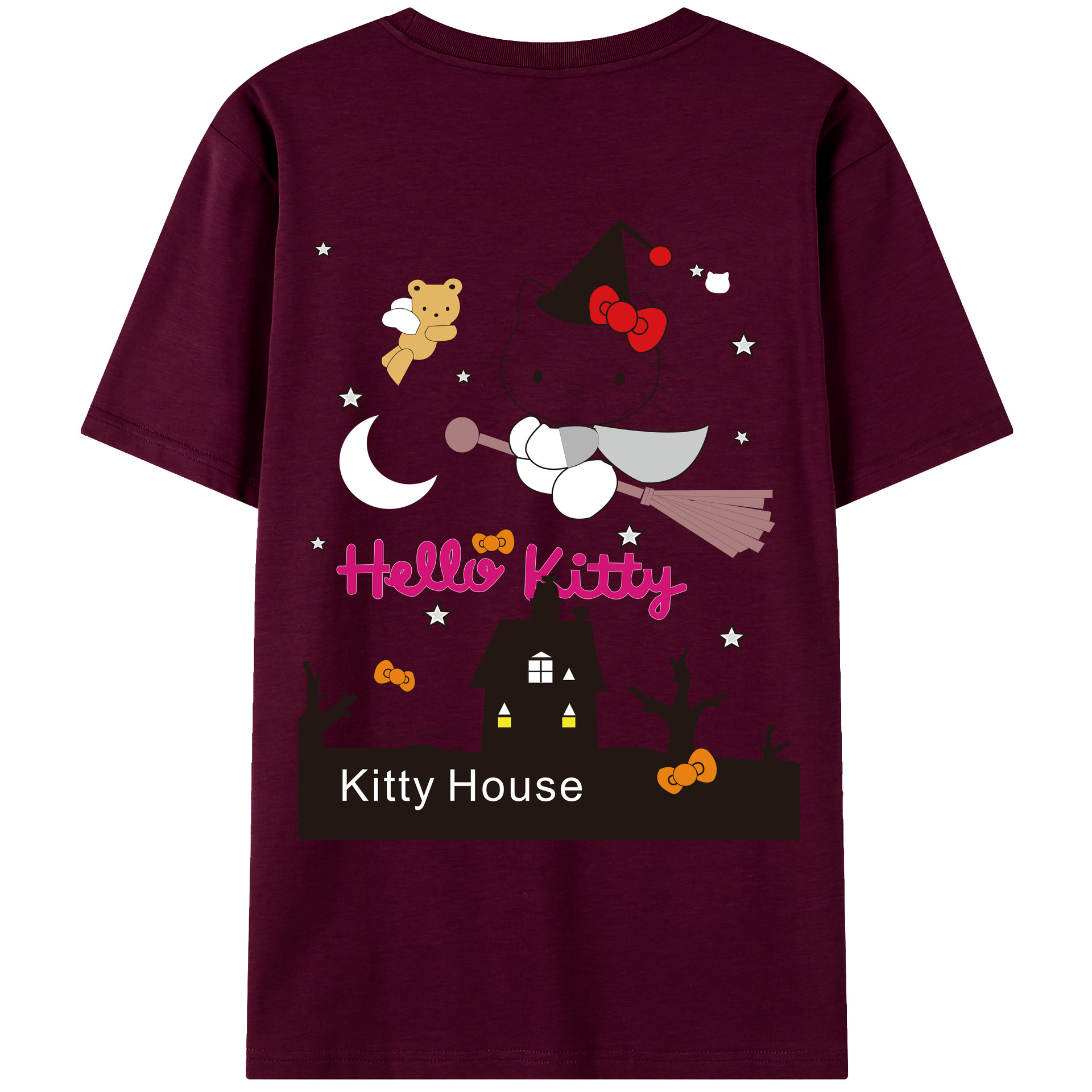 （画像用） Hello Kitty ハローキティ レディース半袖Tシャツ(バックプリント)